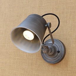 Pintura retro rústica estilo cabaña para pared con luz ambiental y protección ocular de estilo mini