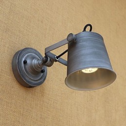 Pintura retro rústica estilo cabaña para pared con luz ambiental y protección ocular de estilo mini