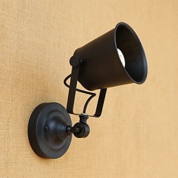Pintura retro rústica estilo cabaña para pared con luz ambiental y protección ocular de estilo mini