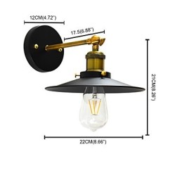 Lámpara de pared de hierro de una sola pared pintada, lámpara de sable de luz negra tonta en la pared