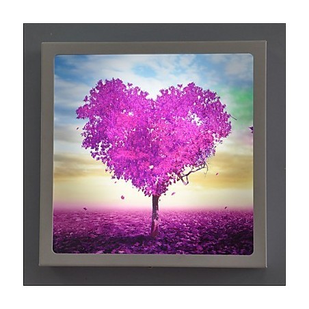 Pintura contemporánea moderna integrada para apliques de pared con luz ambiental.