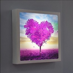 Pintura contemporánea moderna integrada para apliques de pared con luz ambiental.