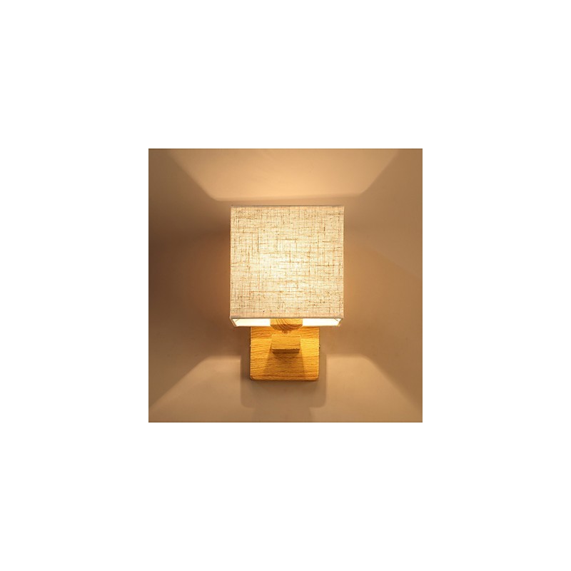 Lámpara de mesa minimalista de madera maciza, lámpara de escritorio de noche