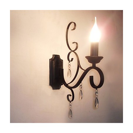 Lámpara de vela de cristal de hierro con personalidad creativa, para pasillo, escalera, decoración, lámpara de noche, lámpara de pared. Lámpara de vela de cristal de hierro con personalidad creativa, para pasillo, escalera, decoración, lámpara de noche, lámpara de pared.