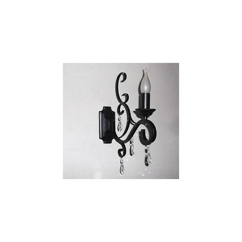 Lámpara de vela de cristal de hierro con personalidad creativa, para pasillo, escalera, decoración, lámpara de noche, lámpara de pared.