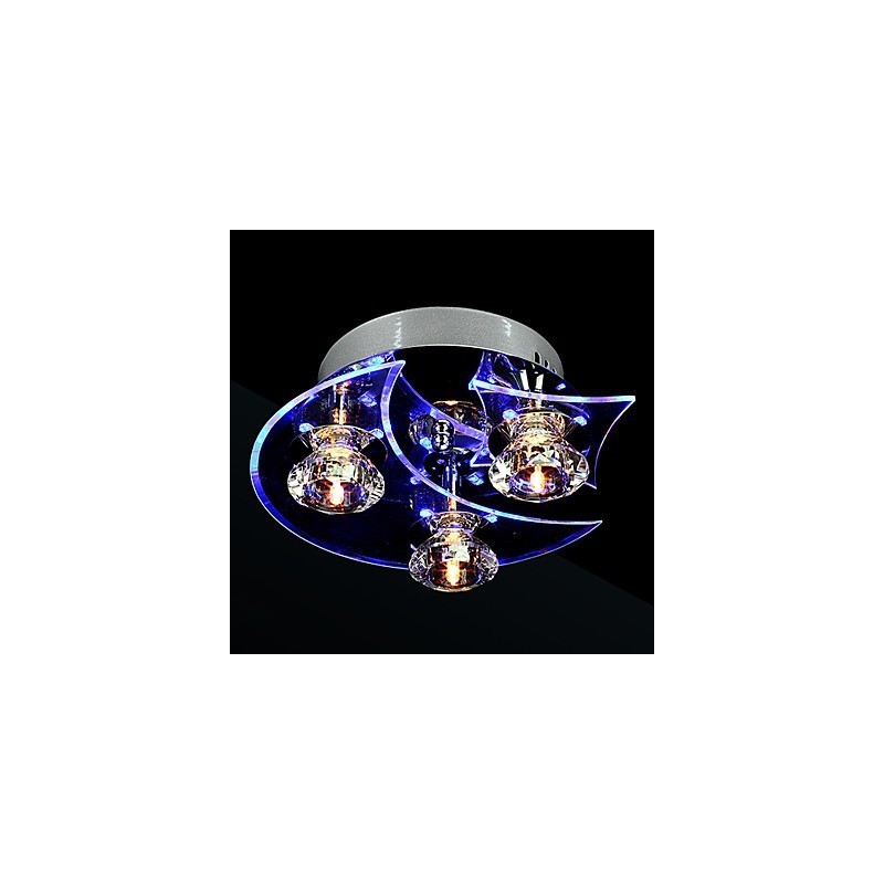 Lámpara de araña moderna de cristal para sala de estar, 3 luces