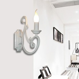 Lámpara de vela, lámpara de noche, lámpara de pared, pasillo de hierro, lámpara de espejo pastoral creativa