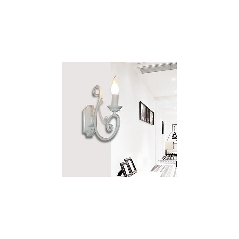 Lámpara de vela, lámpara de noche, lámpara de pared, pasillo de hierro, lámpara de espejo pastoral creativa