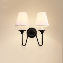 Apliques de pared con luz ambiental de estilo rústico Lodge con acabado en óxido negro para protección ocular.