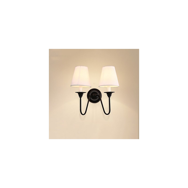 Apliques de pared con luz ambiental de estilo rústico Lodge con acabado en óxido negro para protección ocular.
