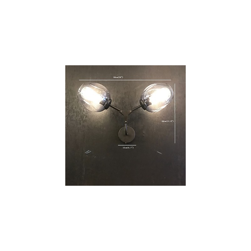 Aplique de pared con luz ambiental estilo mini con pintura retro rústica estilo cabaña vintage.