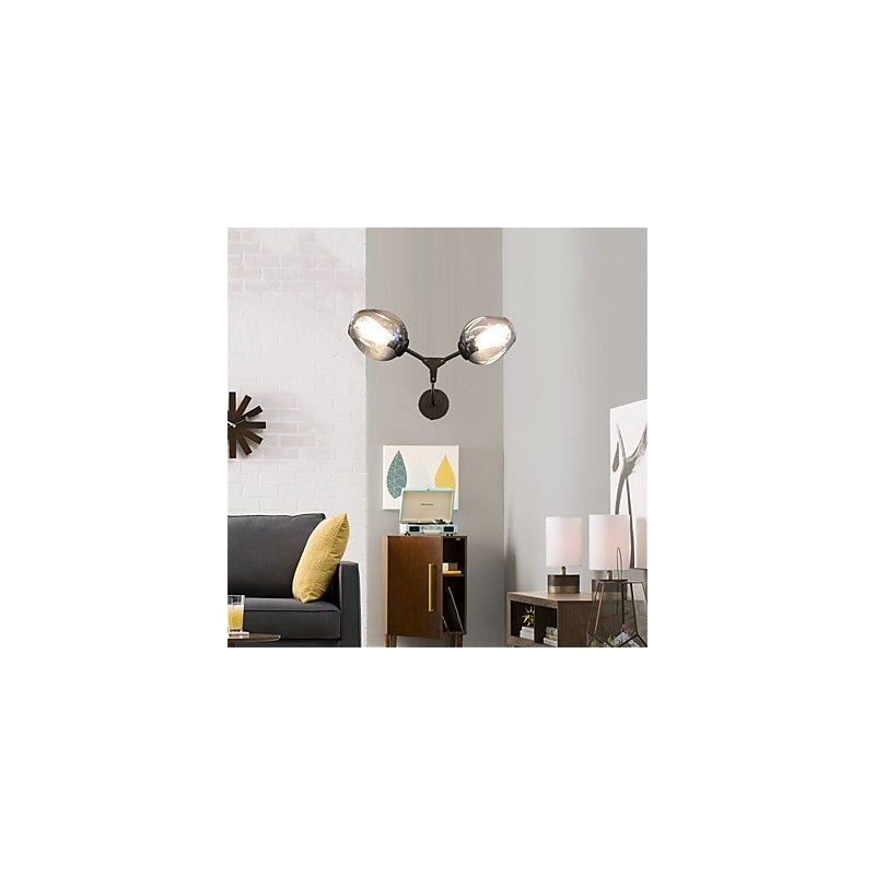 Aplique de pared con luz ambiental estilo mini con pintura retro rústica estilo cabaña vintage.
