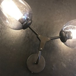 Aplique de pared con luz ambiental estilo mini con pintura retro rústica estilo cabaña vintage.