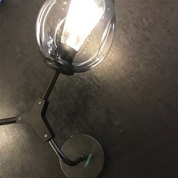 Aplique de pared con luz ambiental estilo mini con pintura retro rústica estilo cabaña vintage.