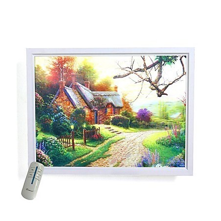 Pintura contemporánea moderna integrada para apliques de pared con luz ambiental. Pintura contemporánea moderna integrada para apliques de pared con luz ambiental.