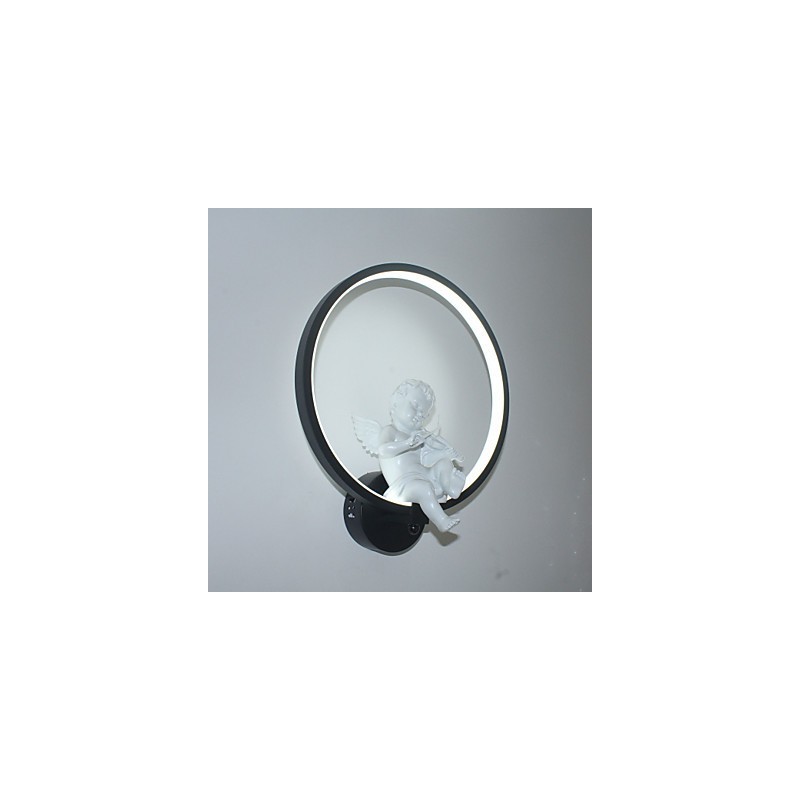 Lámpara de pared moderna con personalidad creativa, lámpara de diseño con ángel decorativo, lámpara de pared de pasillo integrada de aluminio