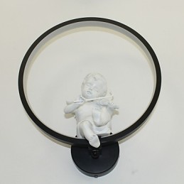 Lámpara de pared moderna con personalidad creativa, lámpara de diseño con ángel decorativo, lámpara de pared de pasillo integrada de aluminio