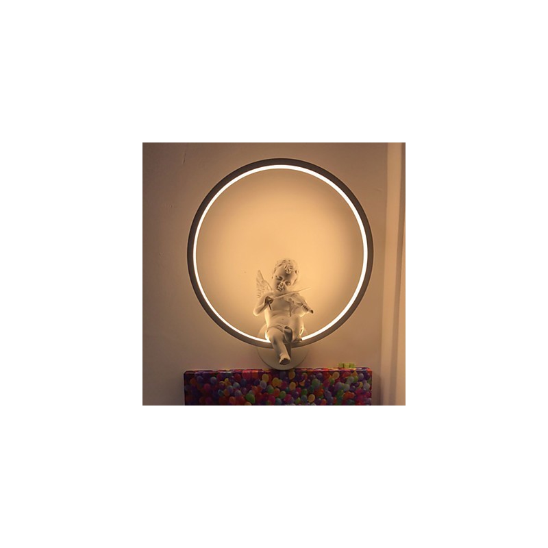 Lámpara de pared moderna con personalidad creativa, lámpara de diseño con ángel decorativo, lámpara de pared de pasillo integrada de aluminio