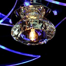 Lámpara de araña moderna de cristal para sala de estar, 3 luces