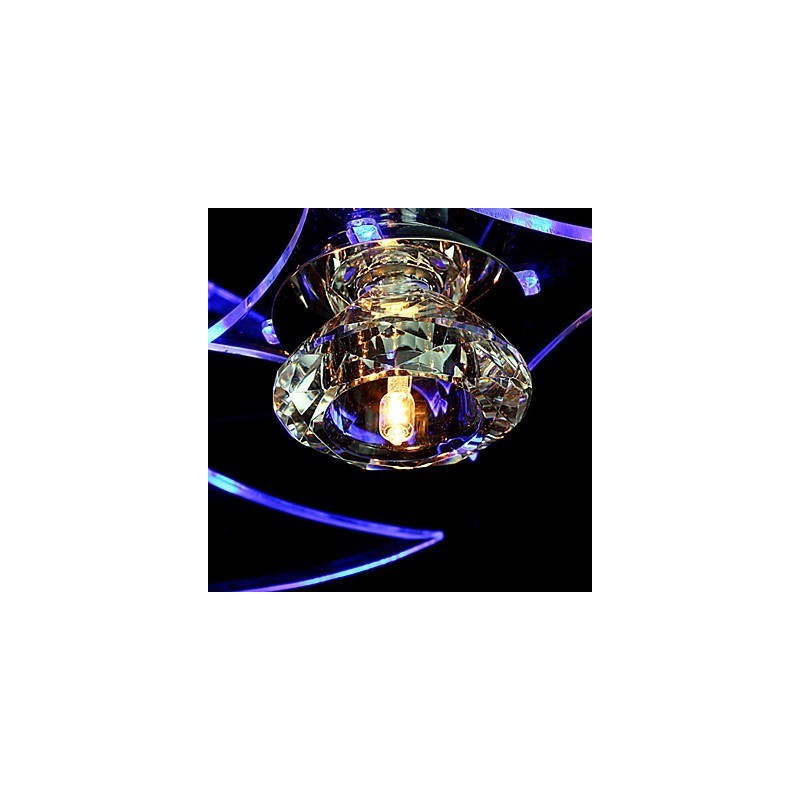 Lámpara de araña moderna de cristal para sala de estar, 3 luces