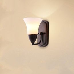 Apliques de pared con luz ambiental de estilo rústico Lodge con acabado en óxido negro para protección ocular.