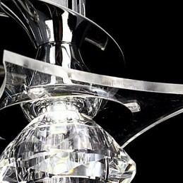 Lámpara de araña moderna de cristal para sala de estar, 3 luces