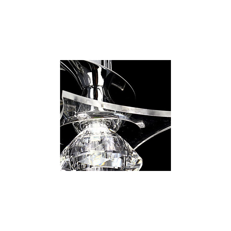 Lámpara de araña moderna de cristal para sala de estar, 3 luces