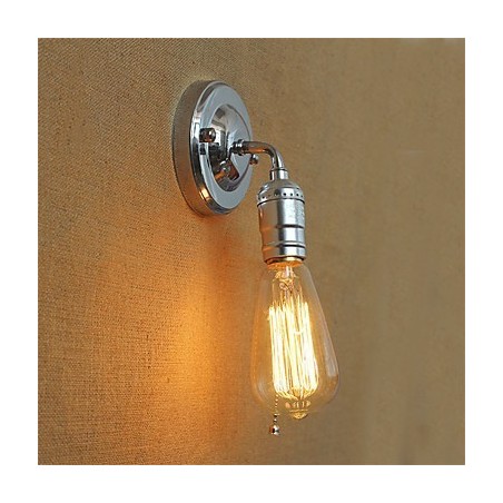 Lámpara de pared Edison estilo loft retro para dormitorio, luces de pared para el hogar, rústica, industrial, de un solo cabezal, para pasillo, sala de estar, mini decoración de pared