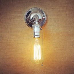 Lámpara de pared Edison estilo loft retro para dormitorio, luces de pared para el hogar, rústica, industrial, de un solo cabezal, para pasillo, sala de estar, mini decoración de pared