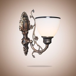 Lámpara de pared americana sencilla, lámpara de noche, lámpara decorativa para sala de estar, lámpara de pared creativa de estilo europeo de hierro forjado.