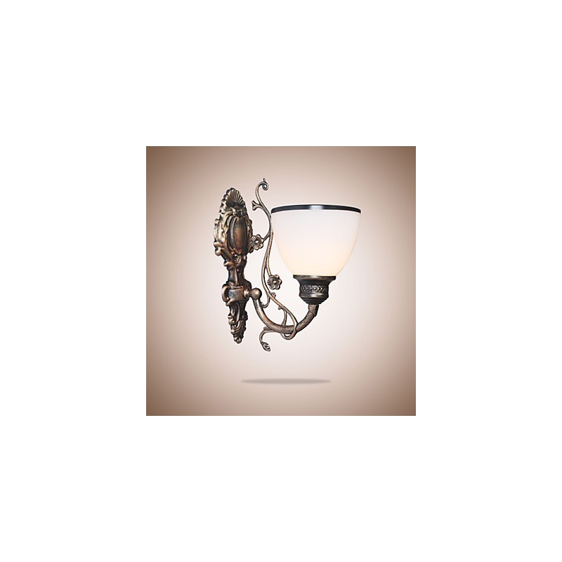 Lámpara de pared americana sencilla, lámpara de noche, lámpara decorativa para sala de estar, lámpara de pared creativa de estilo europeo de hierro forjado.