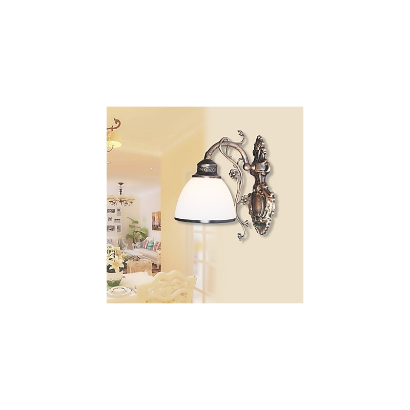 Lámpara de pared americana sencilla, lámpara de noche, lámpara decorativa para sala de estar, lámpara de pared creativa de estilo europeo de hierro forjado.
