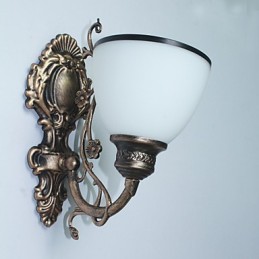 Lámpara de pared americana sencilla, lámpara de noche, lámpara decorativa para sala de estar, lámpara de pared creativa de estilo europeo de hierro forjado.
