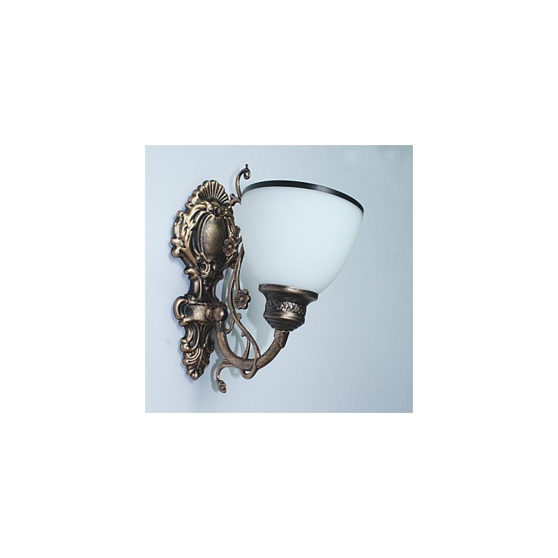 Lámpara de pared americana sencilla, lámpara de noche, lámpara decorativa para sala de estar, lámpara de pared creativa de estilo europeo de hierro forjado.