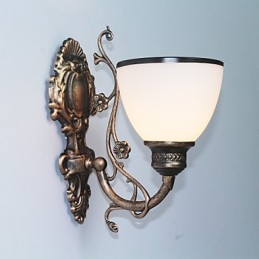 Lámpara de pared americana sencilla, lámpara de noche, lámpara decorativa para sala de estar, lámpara de pared creativa de estilo europeo de hierro forjado.
