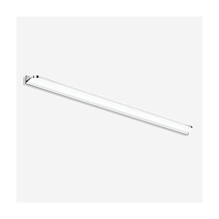 Lámpara de pared con iluminación ambiental para baño, moderna y contemporánea, galvanizada y con función integrada. Lámpara de pared con iluminación ambiental para baño, moderna y contemporánea, galvanizada y con función integrada.