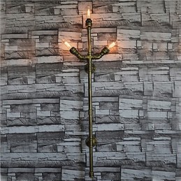 Pintura contemporánea moderna integrada para apliques de pared con luz ambiental.