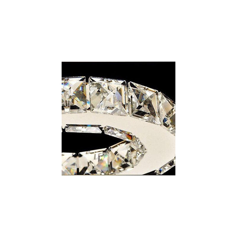 Lámpara de techo de cristal de 5 luces, moderna, transparente, galvanizada, de acero inoxidable.