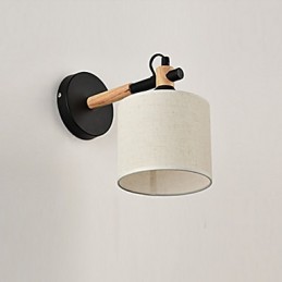 Aplique de pared de tela moderno contemporáneo con luz ambiental
