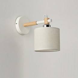 Aplique de pared de tela moderno contemporáneo con luz ambiental
