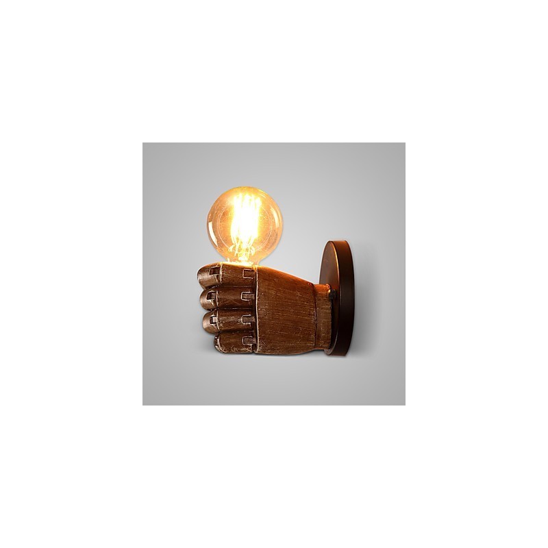 Lámpara de pared de cafetería industrial tipo loft, lámpara de pared de resina, estilo antiguo, vintage, retro, con pintura, para apliques de pared con luz ambiental de estilo mini.