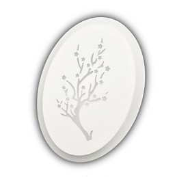 Lámpara de pared redonda de acrílico tallado en ciruela, lámpara de noche, luces de pasillo, blanco cálido, CA 220 V