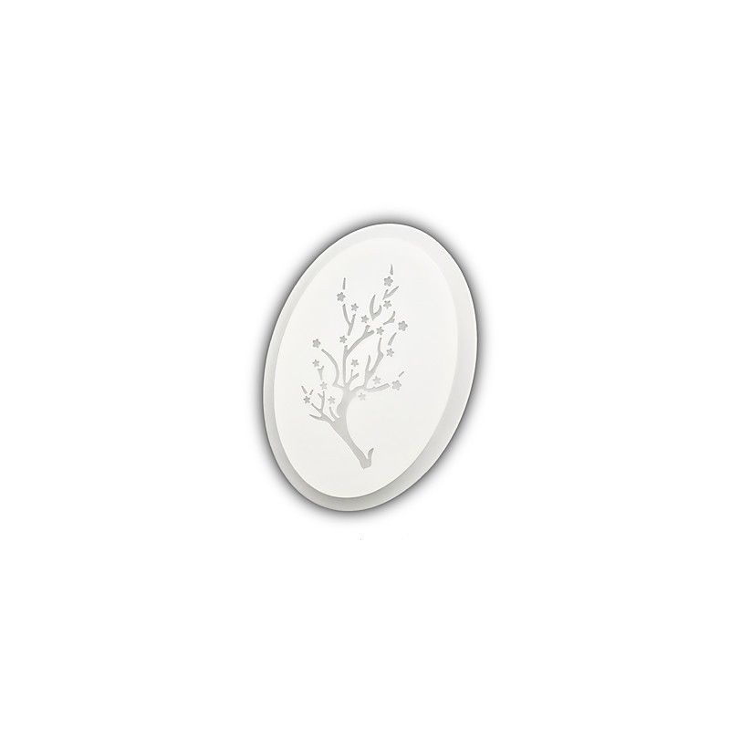 Lámpara de pared redonda de acrílico tallado en ciruela, lámpara de noche, luces de pasillo, blanco cálido, CA 220 V