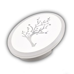 Lámpara de pared redonda de acrílico tallado en ciruela, lámpara de noche, luces de pasillo, blanco cálido, CA 220 V