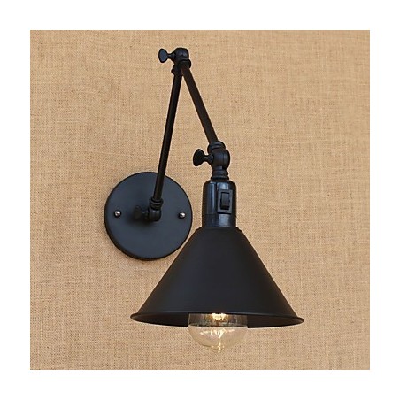 Lámpara de brazo oscilante estilo mini con protección ocular y luz descendente con pintura retro campestre Lámpara de brazo oscilante estilo mini con protección ocular y luz descendente con pintura retro campestre