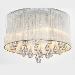Lámpara de techo moderna de cristal de 4 luces