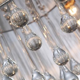 Lámpara de techo moderna de cristal de 4 luces