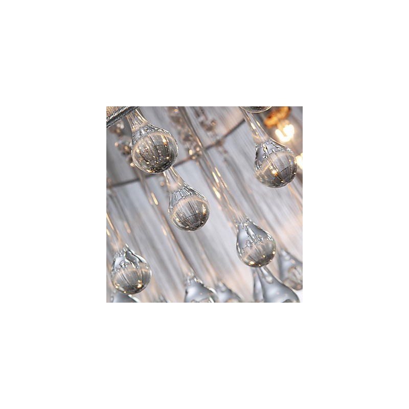 Lámpara de techo moderna de cristal de 4 luces