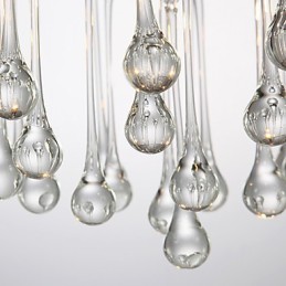 Lámpara de techo moderna de cristal de 4 luces