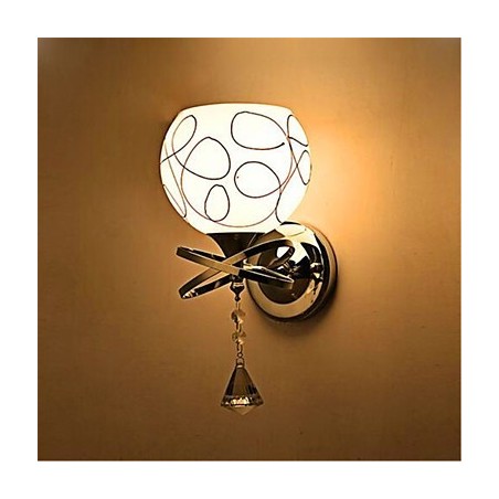 Lámpara de noche para dormitorio de hotel, moderna lámpara de pared de cristal minimalista Lámpara de noche para dormitorio de hotel, moderna lámpara de pared de cristal minimalista